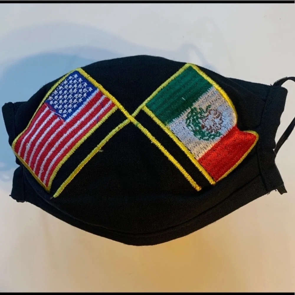 Facebook masks embroidered